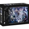 Bluebird Puzzle: Anne Stokes - Silver Dragon Collage (1500)