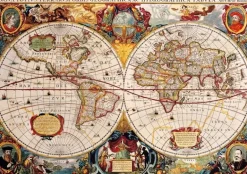 Bluebird Puzzle: Antique World Map (1000)