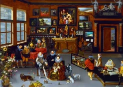 Bluebird Puzzle: Hieronymus Franken Iicirca - The Archdukes Albert and Isabella Visiting a Collector's Cabinet, 1623 (1000)