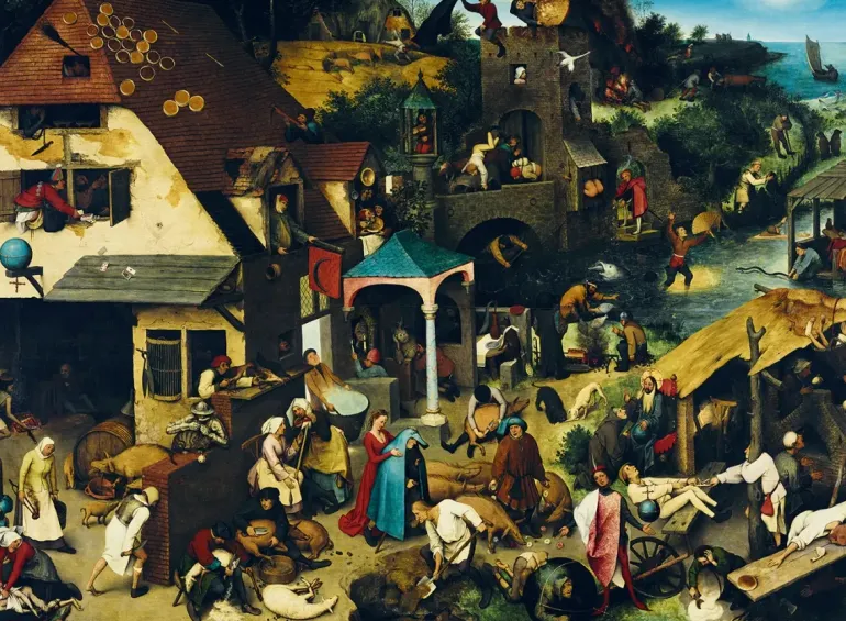 Bluebird Puzzle: Pieter Bruegel the Elder - Netherlandish Proverbs, 1559 (3000)
