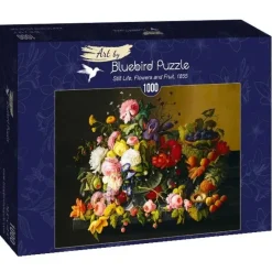 Bluebird Puzzle: Severin Roesen - Still Life, Flower and Fruit 1855 (1000)