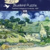 Bluebird Puzzle: Vincent Van Gogh - Thatched Cottages at Cordeville, 1890 (1000)