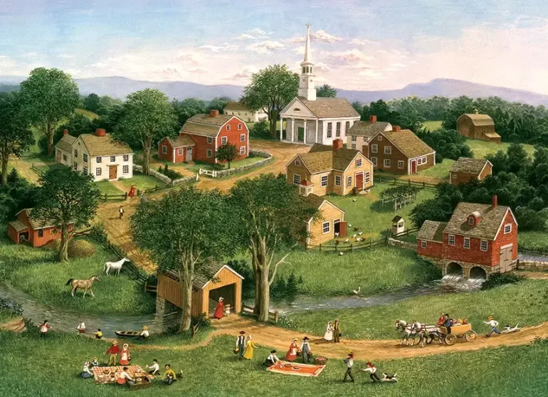 Cobble Hill: Picnic by the Bridge (1000)