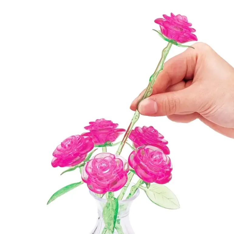 Crystal Puzzle: Six Roses - Pink (47)