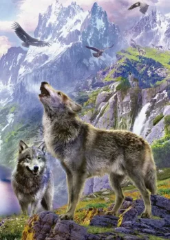 Educa: Jan Patrik Krasny - Wolves In the Rocks (500)