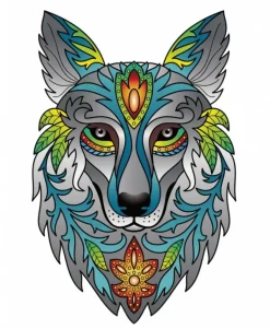 Eureka: Rainbow Wooden Puzzles, Wolf (180)