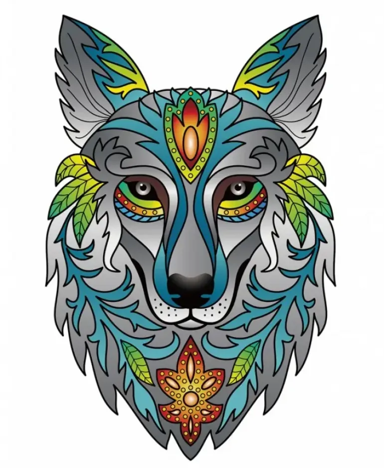 Eureka: Rainbow Wooden Puzzles, Wolf (180)