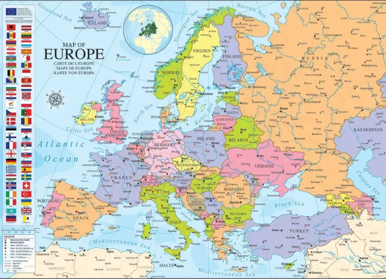 Eurographics: Map of Europe (1000)