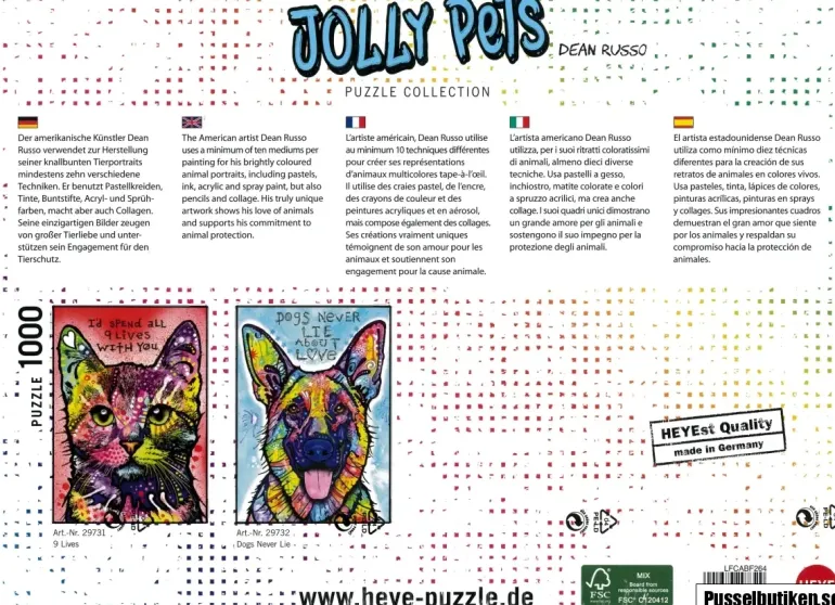 Heye: Jolly Pets - Dogs Never Lie (1000)
