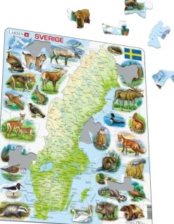Larsen: Rampussel - Sverigekarta med svenska djur (71)