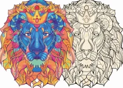 Philos: Artifact Wooden Puzzle - Lion, 2 in 1 (177)