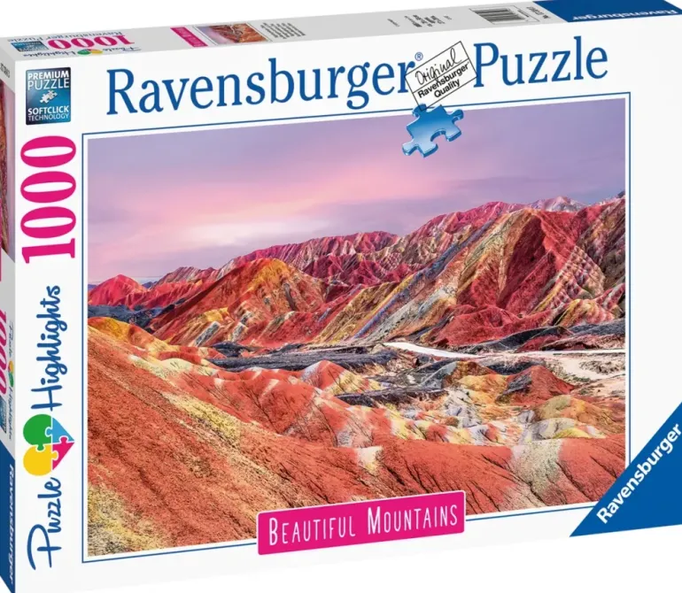 Ravensburger: Beautiful Mountains - Rainbow Mountains, China (1000)
