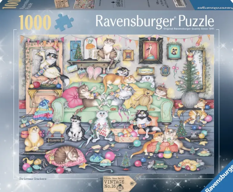 Ravensburger: Crazy Cats - Christmas Crackers (1000)