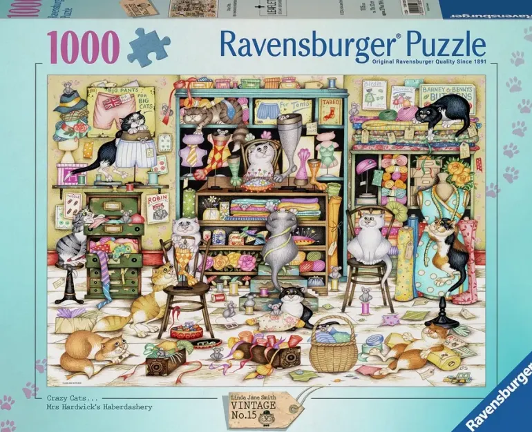 Ravensburger: Crazy Cats - Mrs Hardwick's Haberdashery (1000)