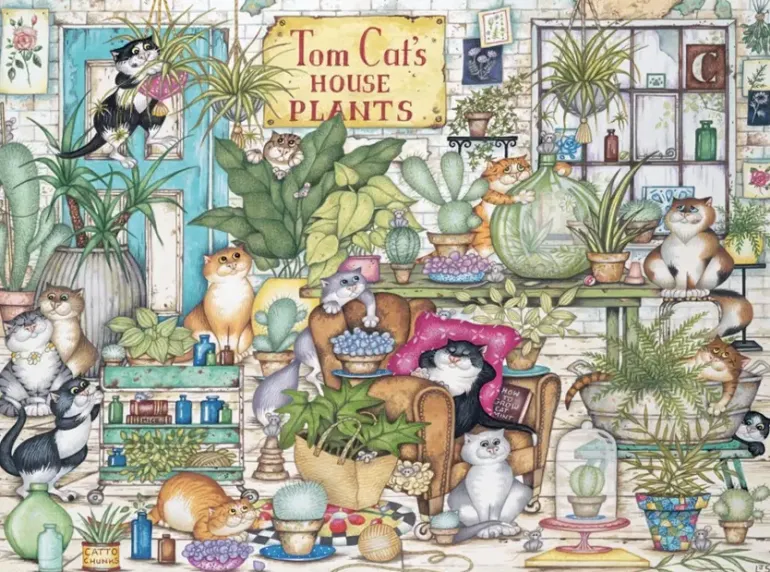Ravensburger: Crazy Cats - Tom Cat's House Plants (500)