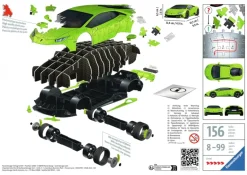 Ravensburger: 3D - Lamborghini Huracan EVO, Green (156)