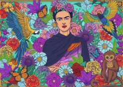 Ravensburger: Frida Kahlo's Paradise - Parrot, Monkey and Blooms (1000)