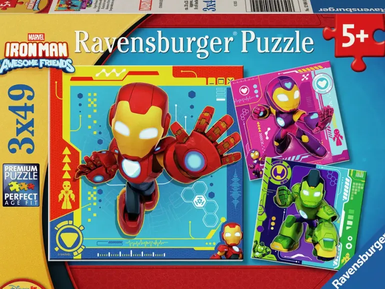 Ravensburger: Marvel - Iron Man, Awsome Friends (3 x 49)