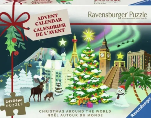 Ravensburger: Pusselkalender - Christmas Around the World (24 x 54)