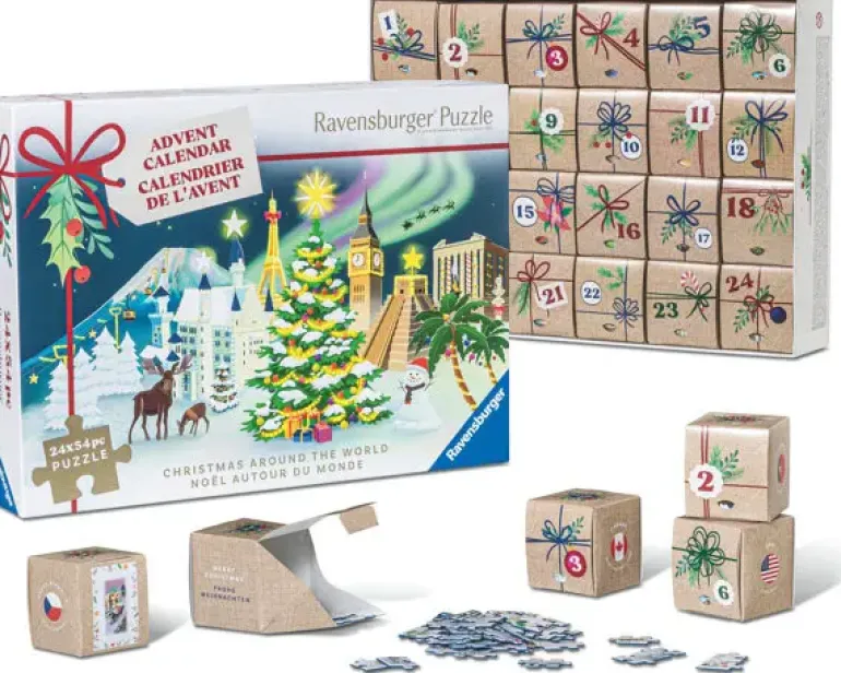 Ravensburger: Pusselkalender - Christmas Around the World (24 x 54)