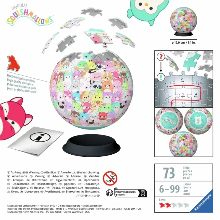 Ravensburger: Puzzle Ball - Squishmallows (72)