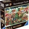 Ravensburger: Wooden Träpussel - Christmas Market (500)