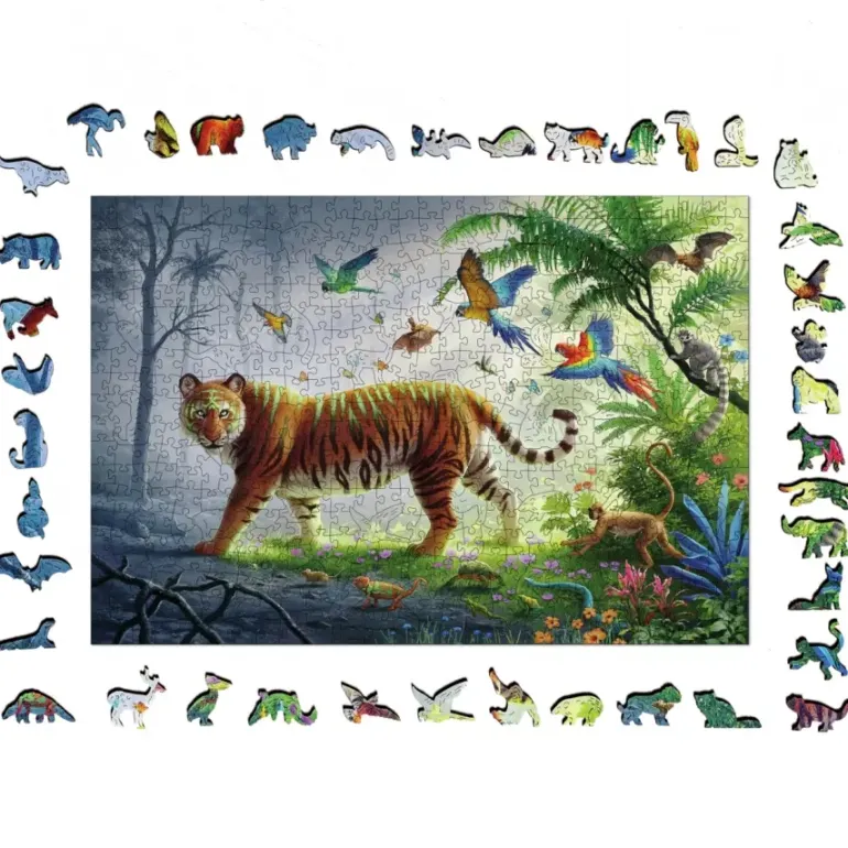 Ravensburger: Wooden Träpussel - Jungle Tiger (500)