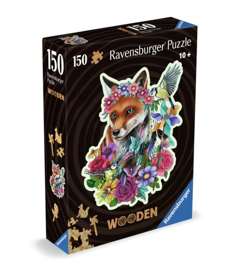 Ravensburger: Wooden Träpussel - Colorful Fox (150)