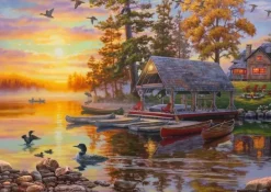Schmidt: Darrell Bush - Boathouse With Canoes (1000)