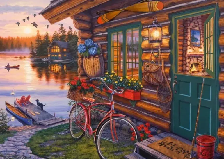 Schmidt: Darrell Bush - Lakeside Cabin With Bike (1000)