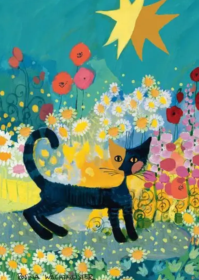 Schmidt: Rosina Wachtmeister - Cat in a Sea of Blossoms (1000)