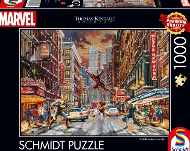 Schmidt: Thomas Kinkade Studios - Marvel, Deadpool: Snow Day (1000)