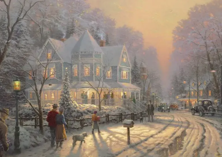Schmidt: Thomas Kinkade Studios - A Holiday Gathering (1000)