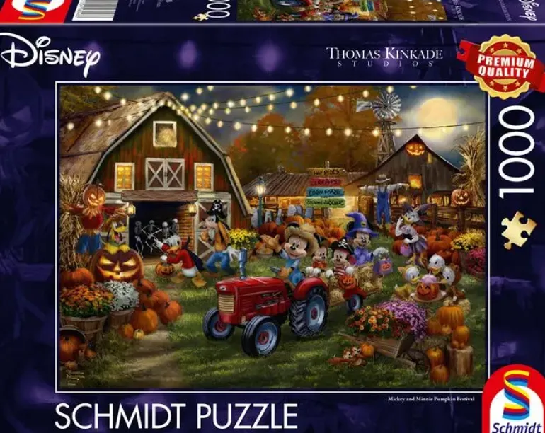 Schmidt: Thomas Kinkade Studios - Disney, Mickey and Minnie - Pumpkin Festival (1000)