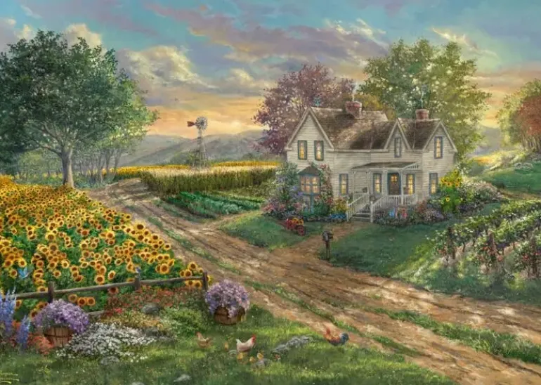 Schmidt: Thomas Kinkade Studios - Sunflower Fields (1000)
