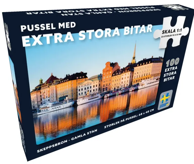 Svenskapussel: Skeppsbron - Gamla stan - extra stora bitar (100)